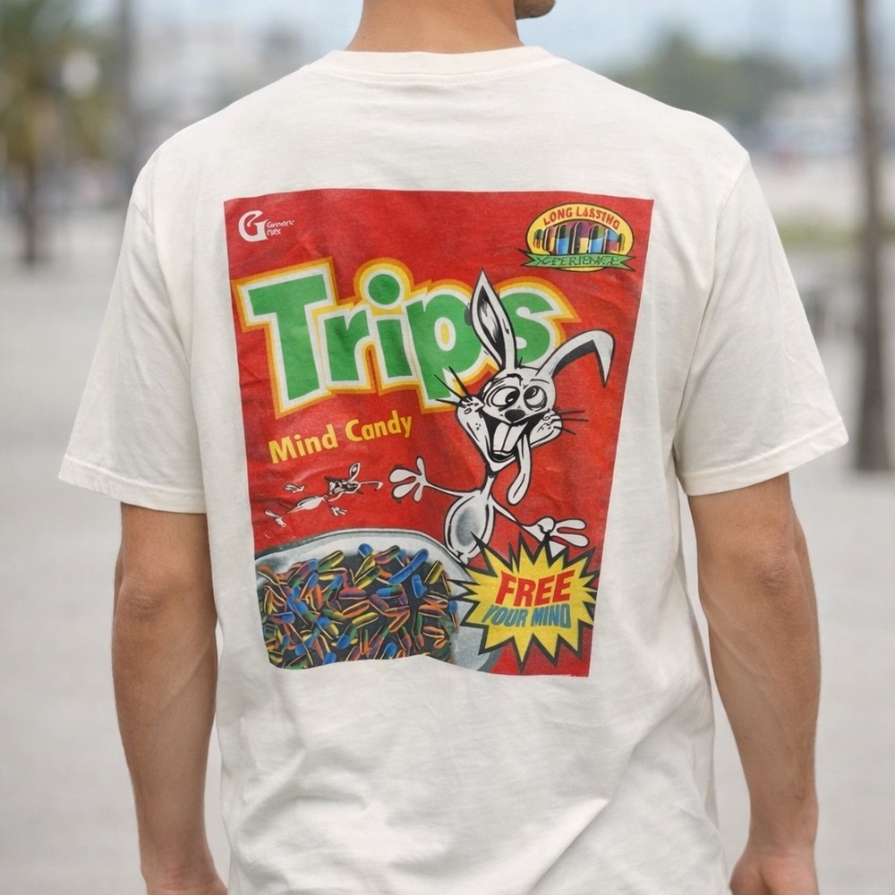 Vtg 90s Dog Eat Dog "Trips Mind Candy" Trix Parody Graphic Tee